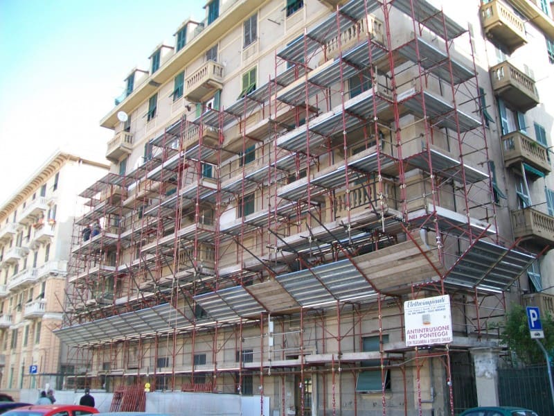 facciate facciate edifici privati riqualificazione Genova Cornigliano